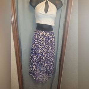 Charlotte Russe high-low aztec print skirt